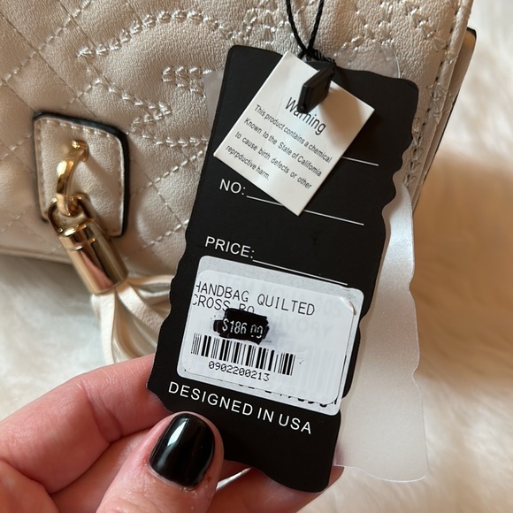 NWT Ruby Collection Cream Quilted Crossbody Handbag! - Picture 10 of 11